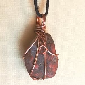 Copper Wrapped Rock Necklace
